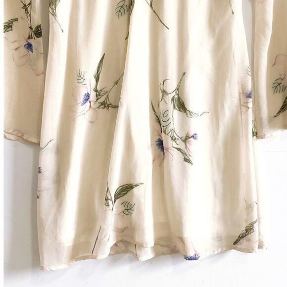 Fraiche By J Floral Print Chiffon Blouson Dress, size L - Picture 8 of 11